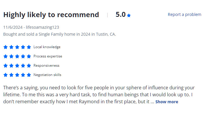 RT Real Estate Highly likely to recommend