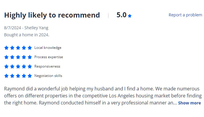 RT Real Estate Highly likely to recommend